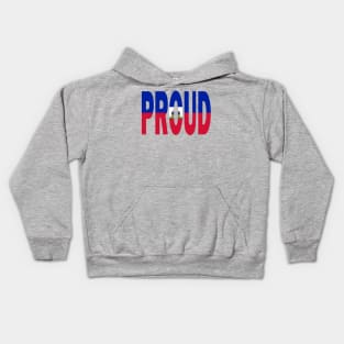 Haiti Flag Designed in The Word Proud - Haitian - Soca Mode Kids Hoodie